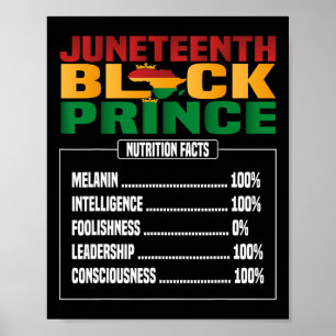 Poster JunetDix Enfants Prince Noir Faits nutritionnels F