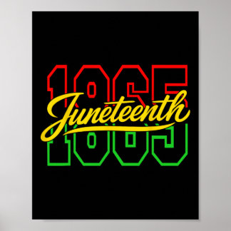 Poster Juneteenth 1865 Femmes Hommes Enfants 19 juin 1865