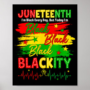 Poster Juneteenth blackité noir africain 19 juin hommes
