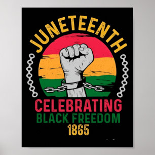 Poster Juneteenth célébrant la liberté noire 1865