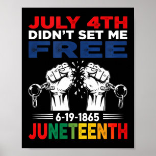 Poster Juneteenth est le jour de l'indépendance de l'hist