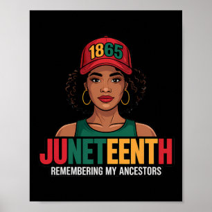 Poster Juneteenth Femmes Noires Mélanine Reine Depuis 186