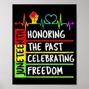 Poster Juneteenth honorant le passé célébrant la liberté
