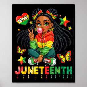 Poster Juneteenth Joyeux Coquette Anniversaire 1865 Fille