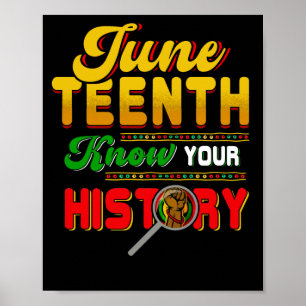 Poster Juneteenth Know Your History Black Pride 1865