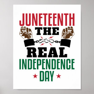 Poster Juneteenth La véritable fête de l'indépendance