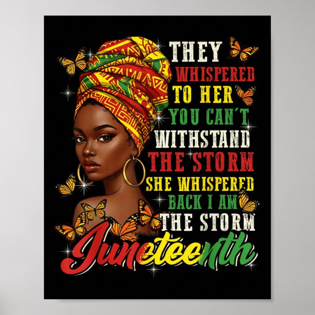 Poster Juneteenth They Whispered To Her You Cannot Withst (Devant)