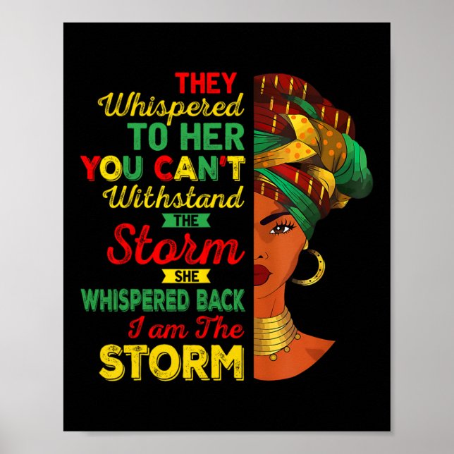 Poster Junetten Je Suis La Tempête Black Women Historien (Devant)