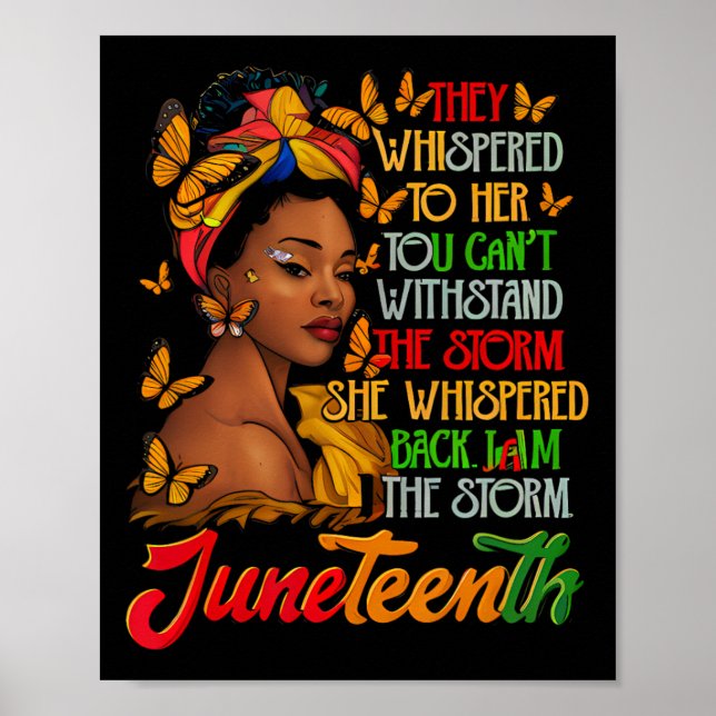 Poster Junetten Je Suis La Tempête Black Women Historien (Devant)