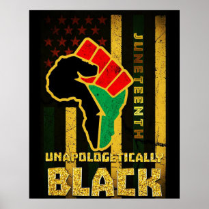 Poster Junetten Unapologétiquement Noir afro-américain