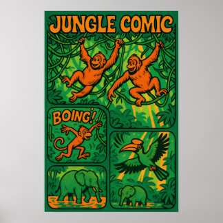 Poster Jungle Comic Fun