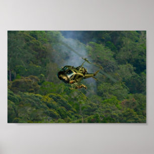 Poster Jungle de Vietnem d'hélicoptère de cirque de vol