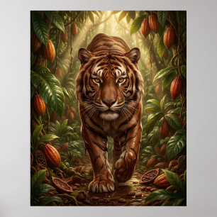 Poster Jungle du Tigre de Chocolat