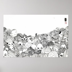 Poster Jungle humaine