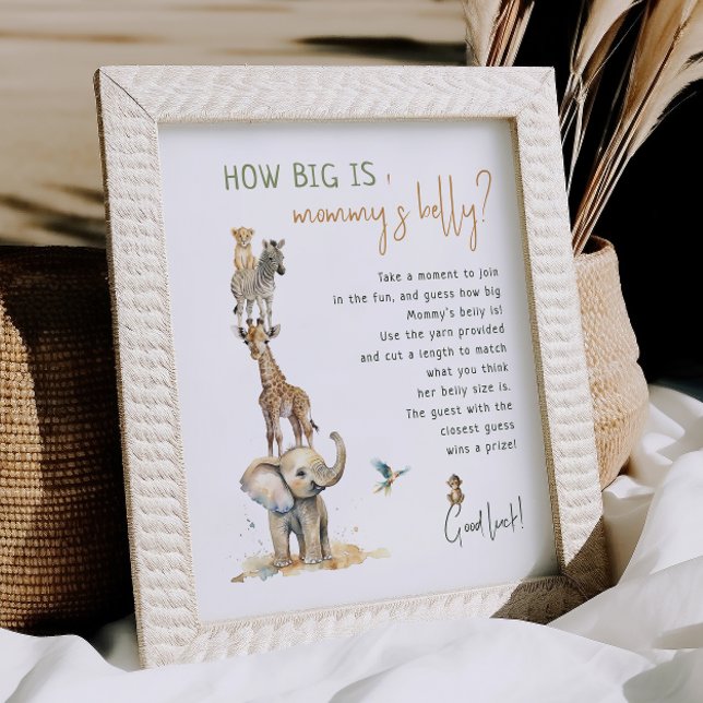 Poster Jungle Safari Animaux Quelle est la taille du vent (Créateur téléchargé)