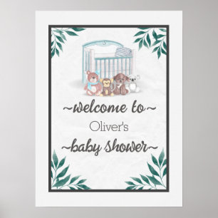 Poster Jungle Safari Wild Baby Shower