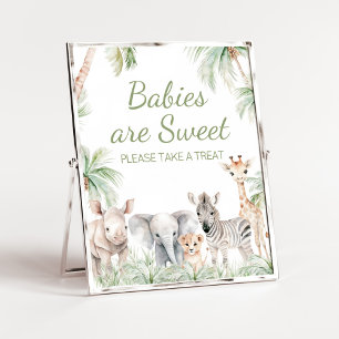 Poster Jungle Safari Wild One Animaux Les bébés sont doux