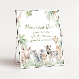 Poster Jungle Safari Wild One Animaux Maman Osa Bar