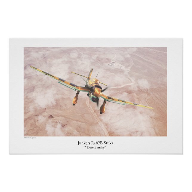 Poster Junkers Ju 87 Stuka "desert snake" (Devant)