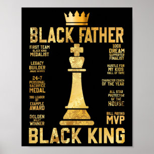 Poster Junte 19e Roi Noir Les Plus Puissants Échecs Afric