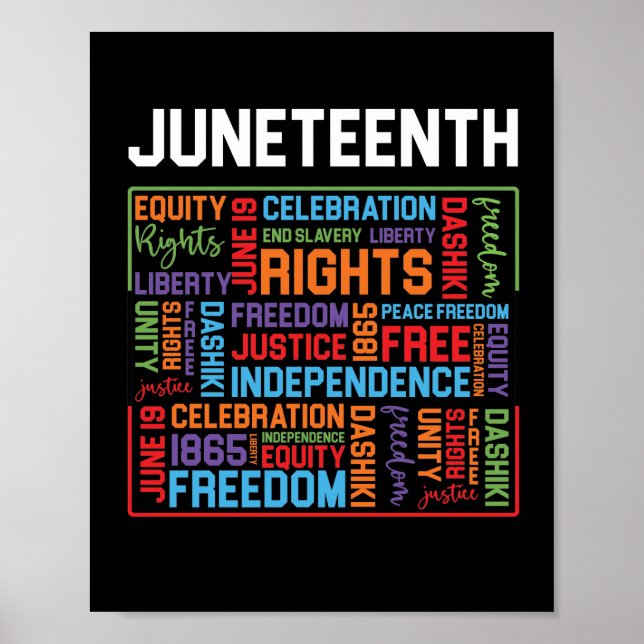 Poster Junten Mots Histoire noire Amérique Afrique (Devant)