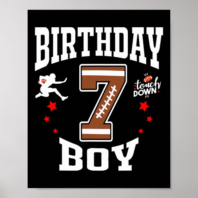 Poster Jupe de football de 7e anniversaire - Enfant de 7  (Devant)