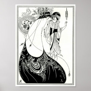 Poster Jupe de paon d'Aubrey Beardsley