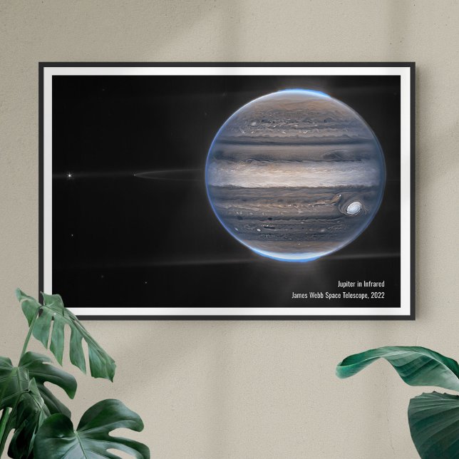 Poster Jupiter en infrarouge, télescope spatial James Web (Créateur téléchargé)