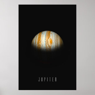 Poster Jupiter-Le roi géant du gaz avec la grande place r