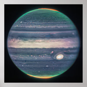 Poster Jupiter Neon Glows NIRCam JWST