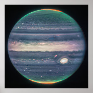 Poster Jupiter Neon Glows | NIRCam | JWST