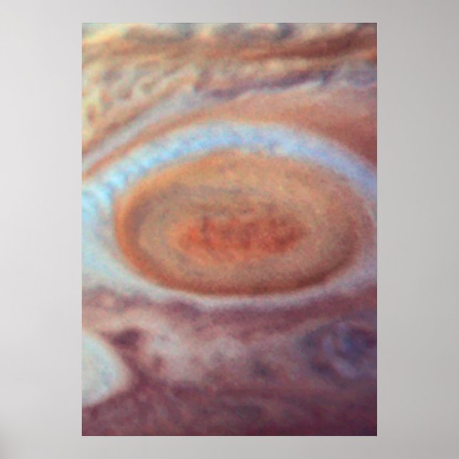Poster Jupiter's Great Red Spot (1995, WFPC2 (Devant)