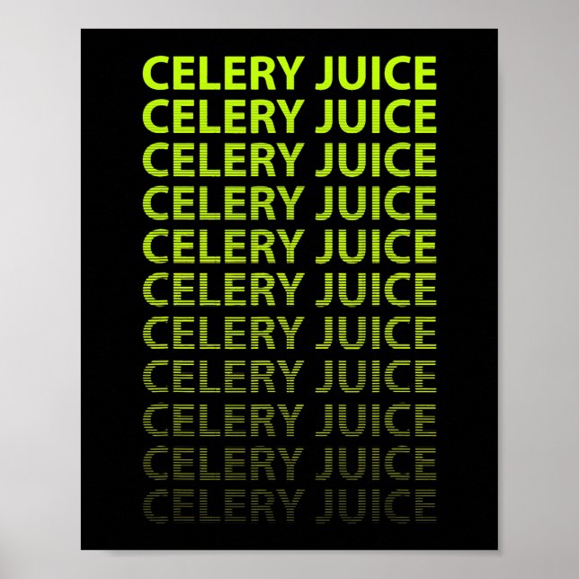 Poster Jus de céleri végétal vert (Devant)