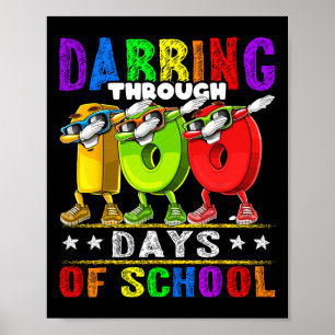 Poster Jusqu'À 100 Jours D'École 100E Jour Enfants