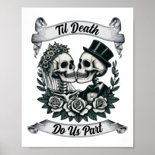 Poster Jusqu'à ce que la mort nous sépare Mariée squelett