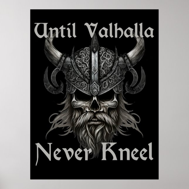 Poster Jusqu'à ce que Valhalla ne s'agenouille jamais (Devant)