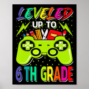 Poster Jusqu'À La 6E Année Joueur Retour À L'École Premie