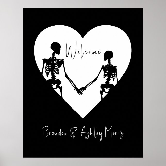 Poster Jusqu'à la mort faisons-nous partie Squelette blan (Devant)