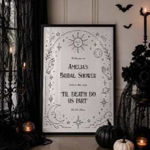 Poster Jusqu'à la mort Fête de mariage Halloween de bienv