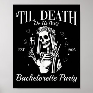 Poster Jusqu'à la mort Fêtons-nous Retro Halloween Bachel