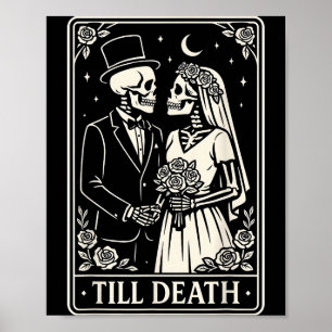 Poster Jusqu'à la mort squelette amour couples gothique m