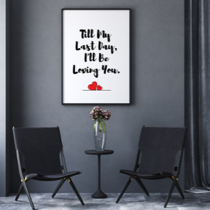 Poster Jusqu'à ma Dernière journée d'amour cite la typogr