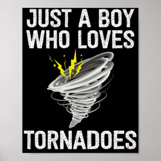 Poster Just a boy who loves tornadoes lightening