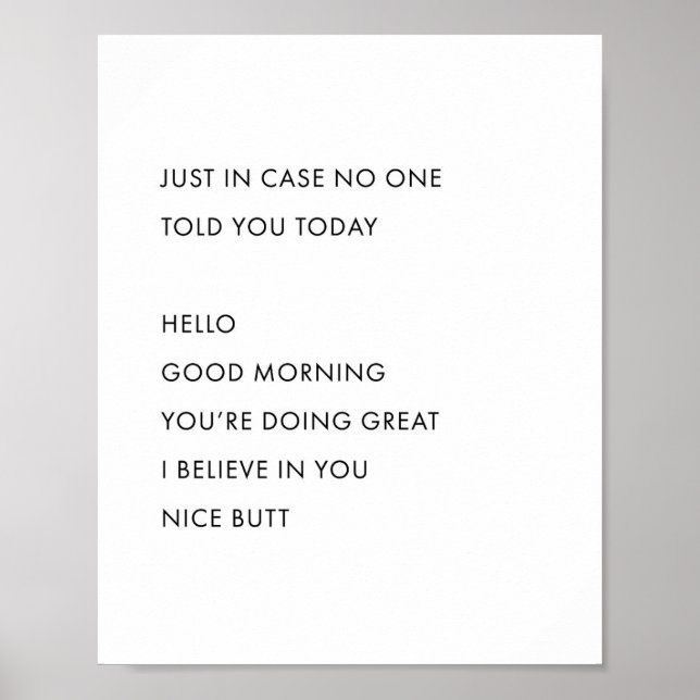 Poster Juste En Coque, Personne Ne Vous L'A Dit Aujourd'H (Devant)