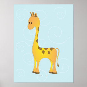 Poster Juste Giraffe