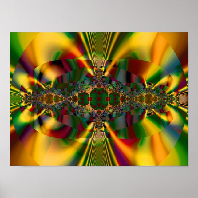 Poster Juste Math Cool Abstrait Art Fractal (Devant)