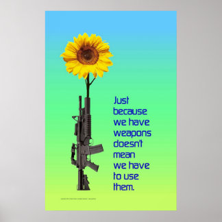 Poster Juste Parce Que Nous Avons Des Armes...