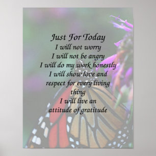 Poster Juste Pour Aujourd'Hui Monarch Butterfly Inspirati