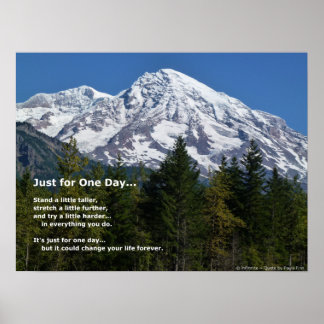 Poster Juste Pour Un Jour...Citation Motivationnelle