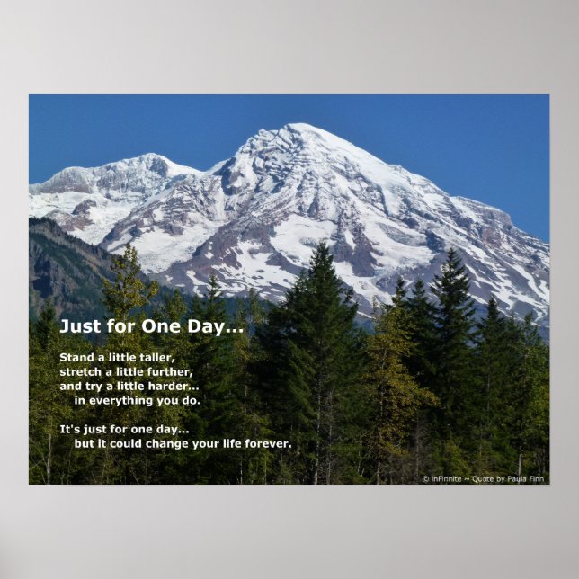 Poster Juste Pour Un Jour...Citation Motivationnelle (Devant)